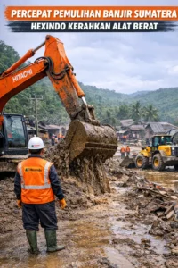 Read more about the article Percepat Pemulihan Banjir Sumatera, Hexindo Kerahkan Alat Berat